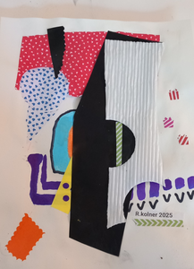 Kleine betaalbare collages op papier