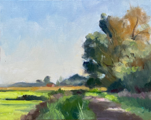 Landschap in de brede zin van het woord; de ervaring van licht en ruimte, de verbinding tussen hemel en aarde, het grote geheel, de schoonheid van de schepping is wat mij inspireert. 