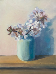 Ik schilder graag naar de waarneming, bloemen en stilleven zijn een dankbaar onderwerp.