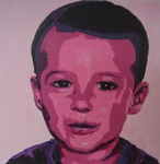 paard zebra popart portret