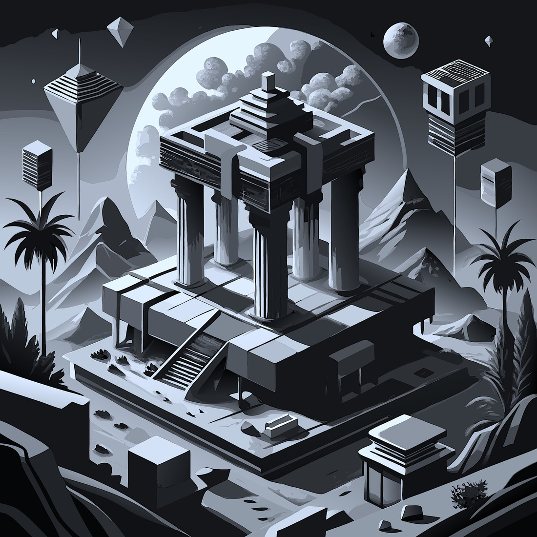 black and white drawing 03