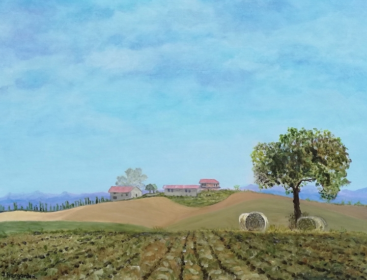 View in the surroundings of Ville di Corsano, Italy