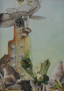 a mix of paper and paint