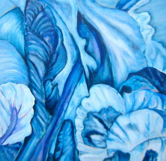 Bloemen in blauw
