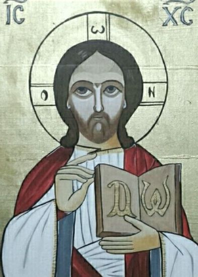 Portret Jezus Coptische stijl