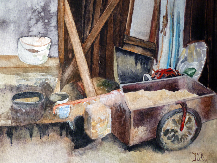 Binnenkant boerenschuur