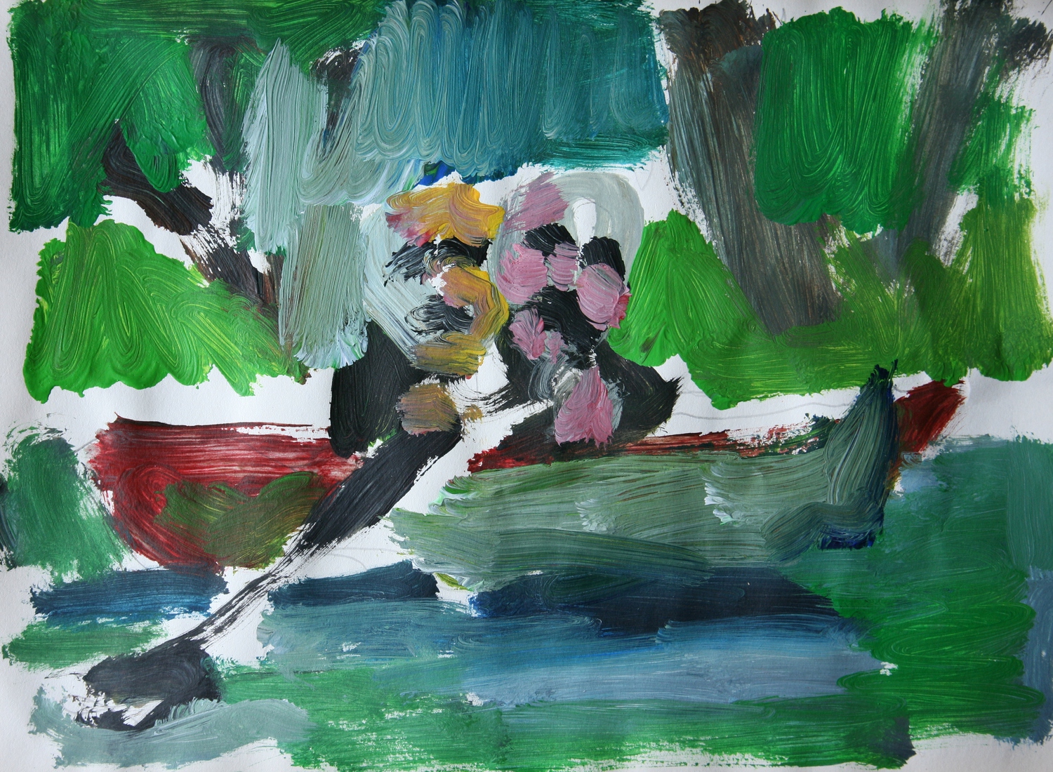  Twee mannen in een roeiboot 