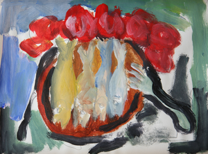 Stillevens impressionistisch / expressionistisch weergegeven