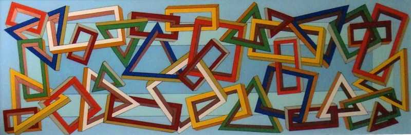 Schakels der verbindingen in blauw