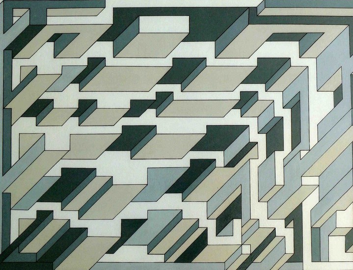 Naar beneden, grijs tinten