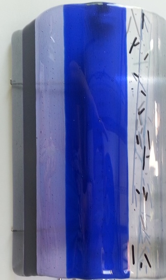 Glazen lampenkap in blauw