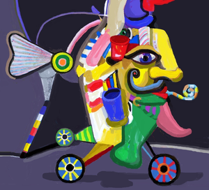 Jimmy Mendizábal schildert voornamelijk expressionistisch, figuratief en abstract.  
Momenteel werkt hij aan thema’s zoals “De Paleornische koppen”, denkbeeldige koppen die zich ontwikkelen tot figuranten die op hun dunne poten lopen en dansen of zich bewegen op wielen.  
Jimmy is afgestudeerd aan de Rijksacademie van Beeldende Kunsten te Amsterdam in de specialiteit: ’Vrije Schilderkunst’. Naast beeldend kunstenaar is hij parttime docent Kunstschilderen bij Cultuurhuis Wherelant in Purmerend.