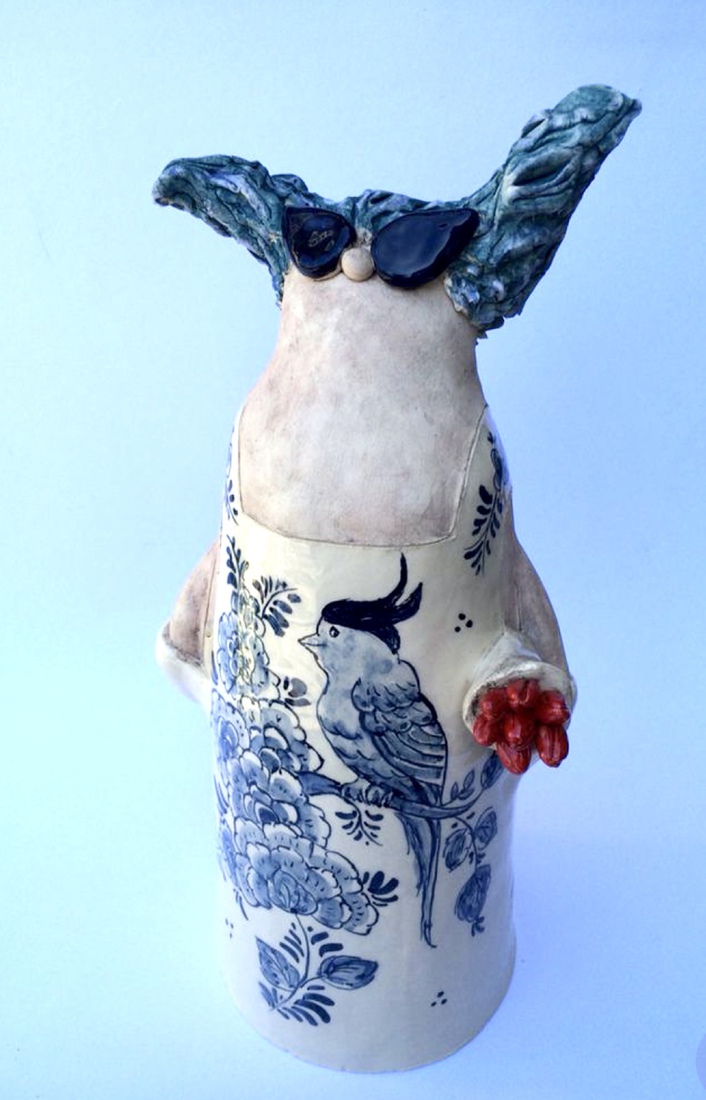 Delfts blauw tulpenvrouw