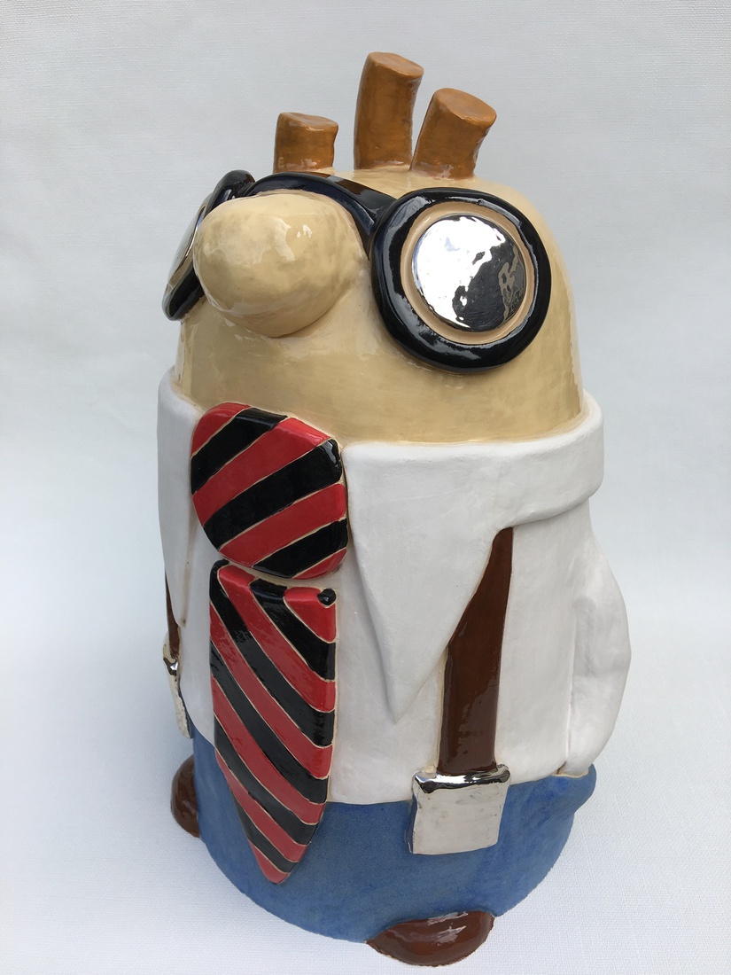 Neusman rood/zwarte stropdas 