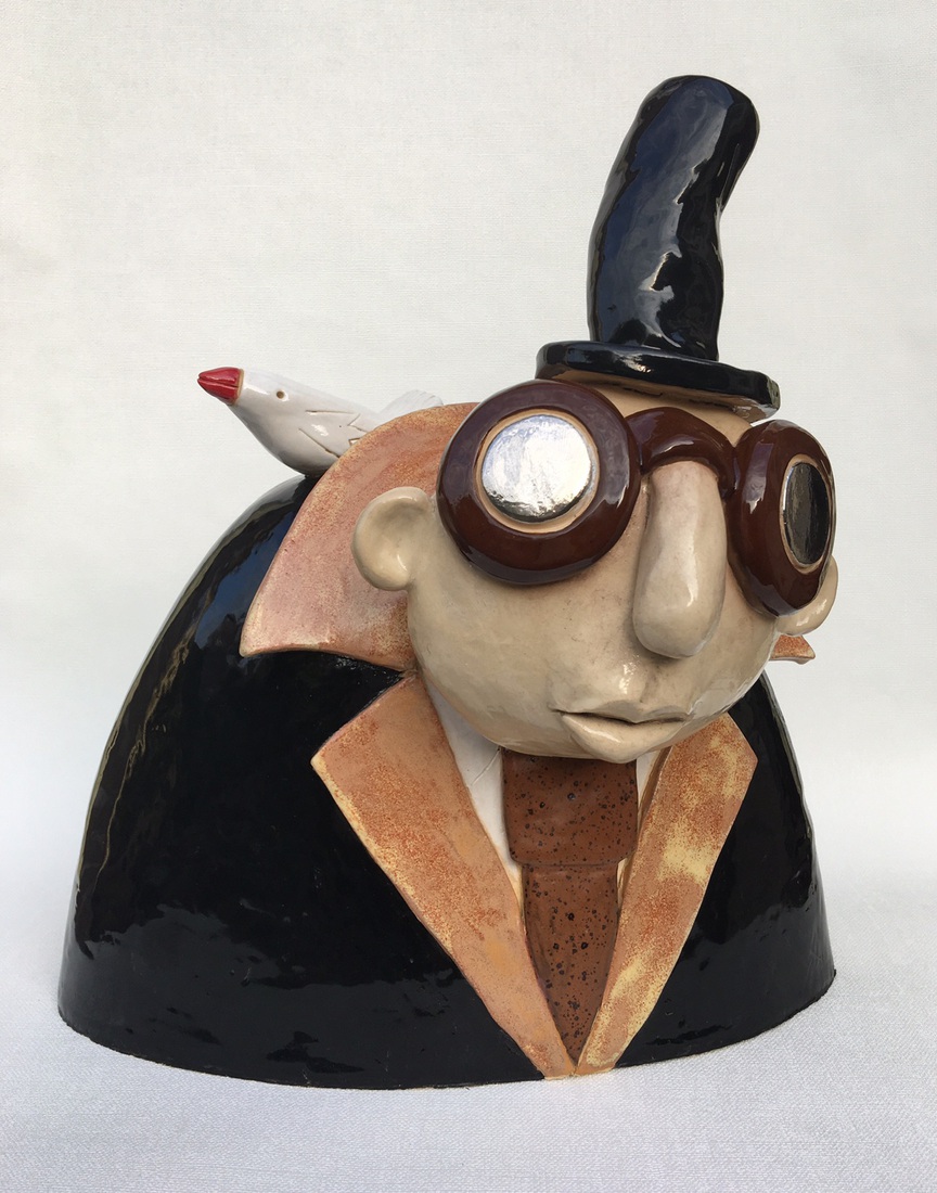 White bird on shoulder