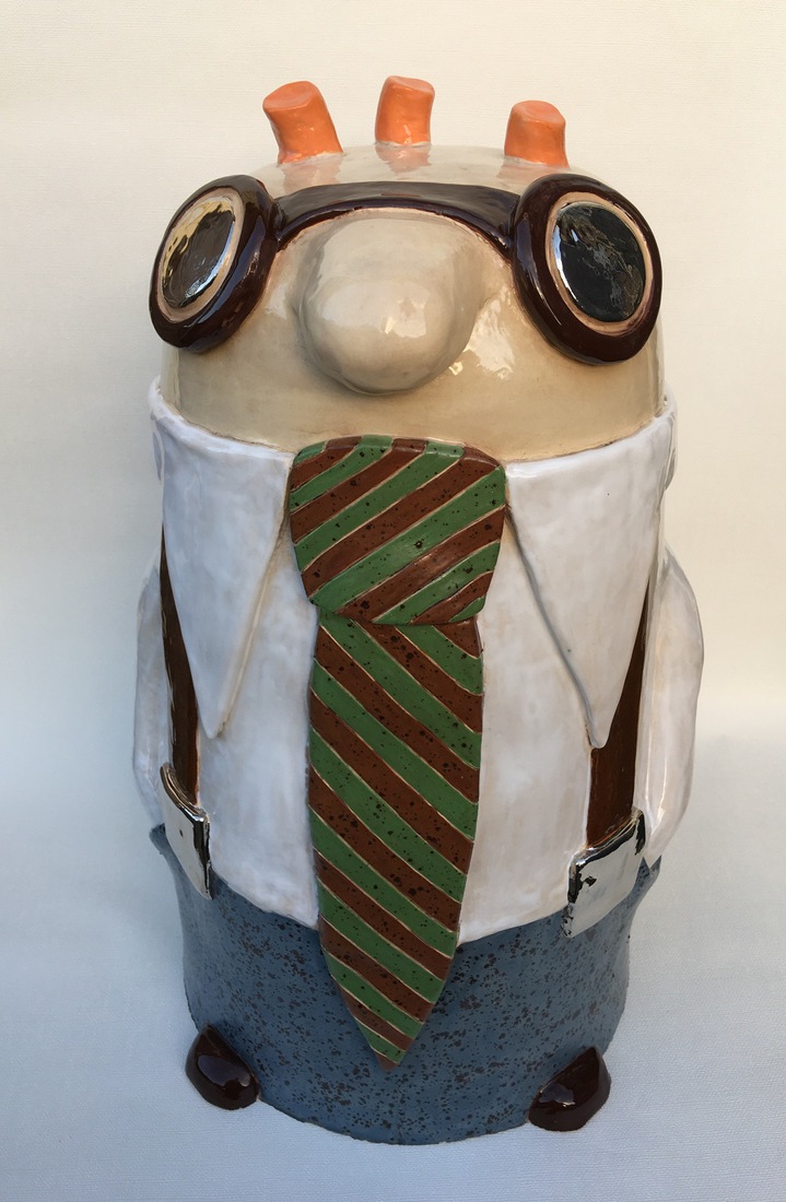 Neusman bruin/groene stropdas