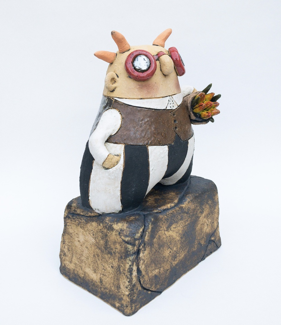 Visiting with tulips