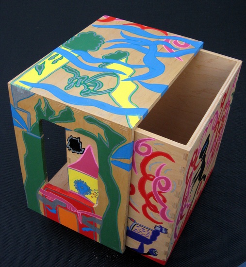 Little chest with children's drawings