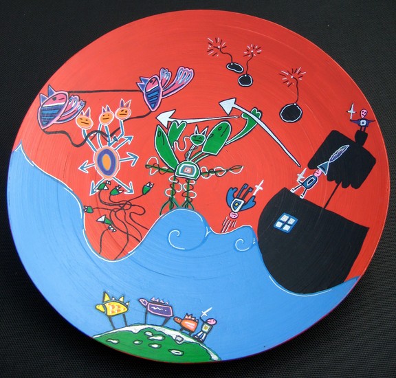 Plate 'Battle on the Pirate ship'