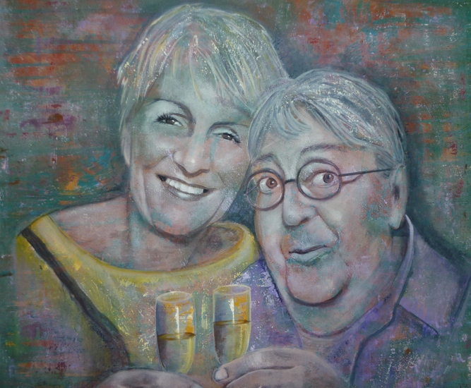 Luc Caals en vrouw...