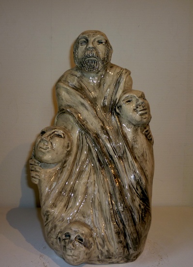 Wijze man met voorvaders