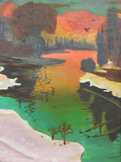 Landschap met rivier