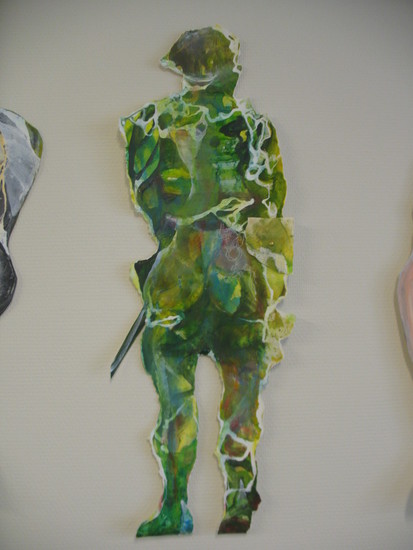 Losse figuur uit papier gesneden.