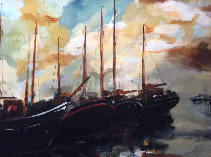 Haven bij nacht verkocht