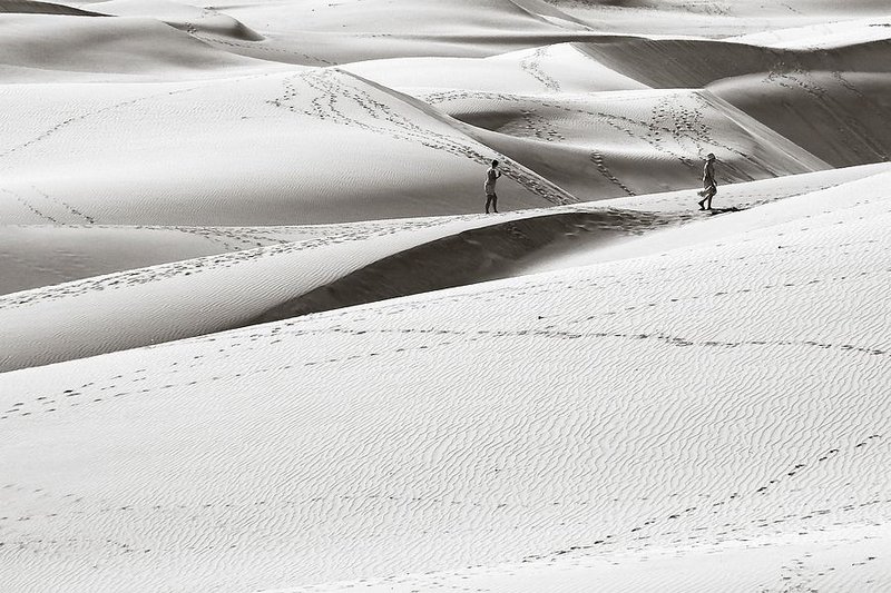 Walking in the dunes