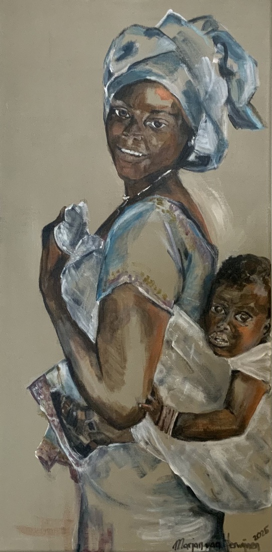 Afrikaanse vrouw met kindje