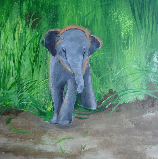 Olifantje in het bos