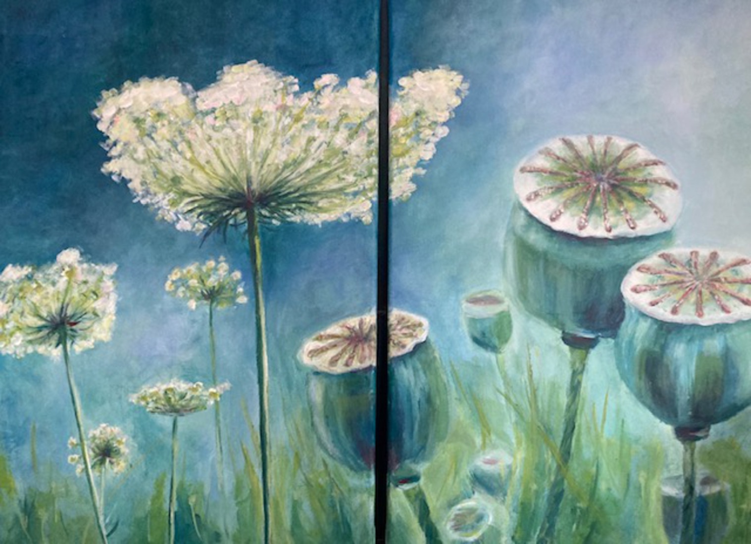 papaver en kikkerkruid tweeluik