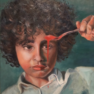 olieverf op canvas 40x40 cm