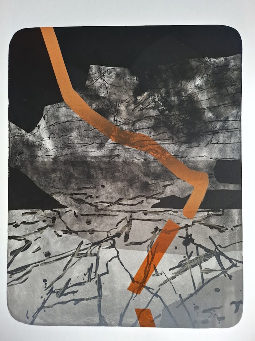 Black and orange print