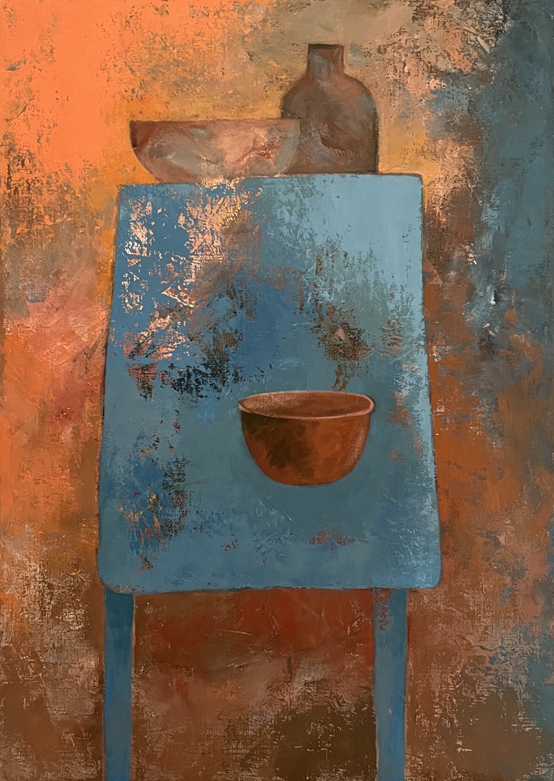 Blauwe tafel