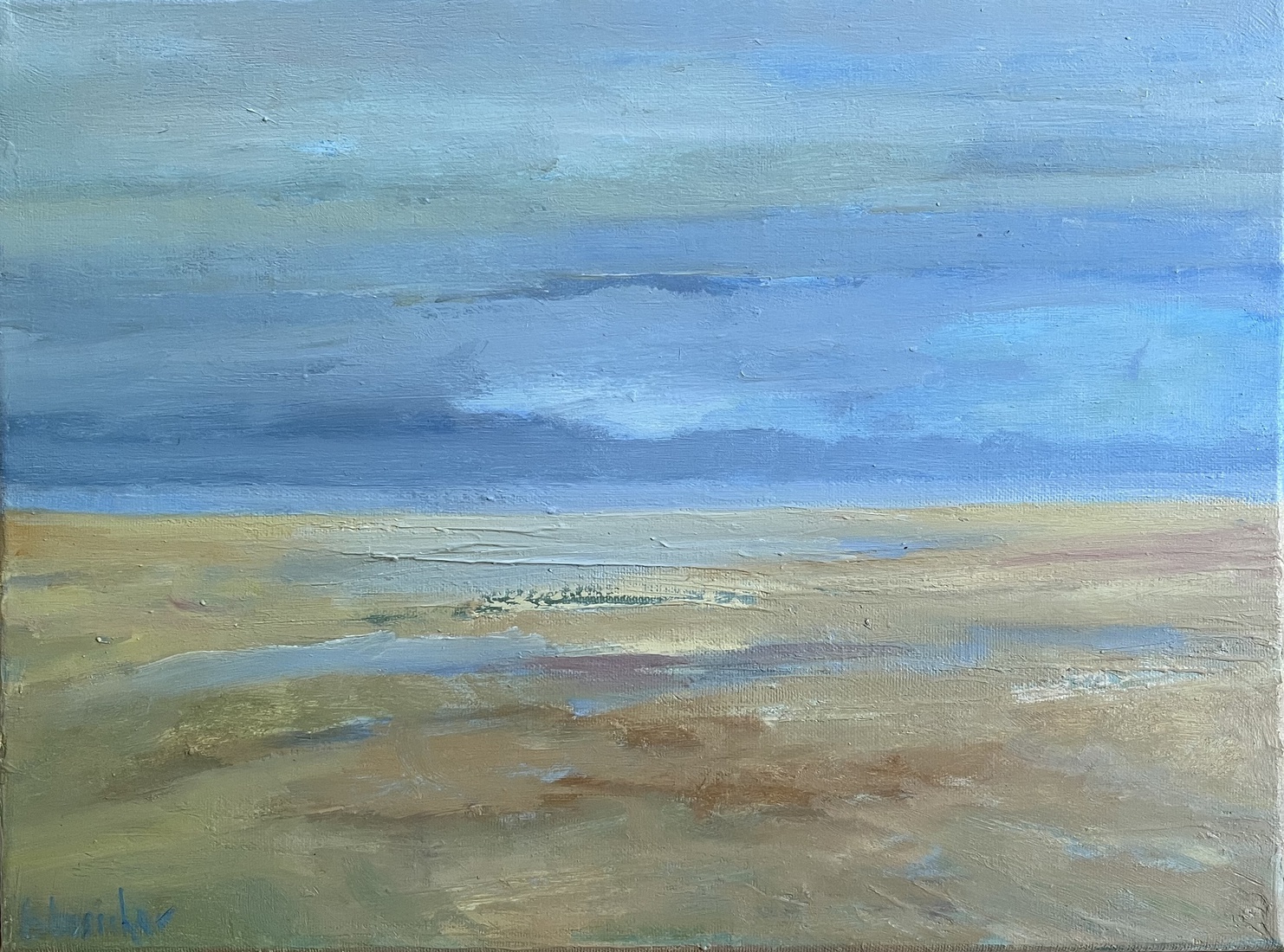 Het strand aan de zee.