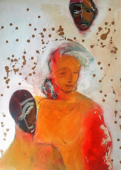 Blanke vrouw in Afrika