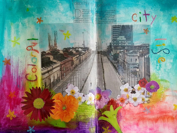 kleurrijk stadsleven