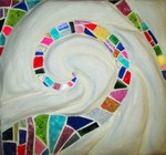 Werken gemaakt met mozaïek techniek. Ik gebruik glas, kiezel, keramiek enz. in mijn mozaïekkunst.