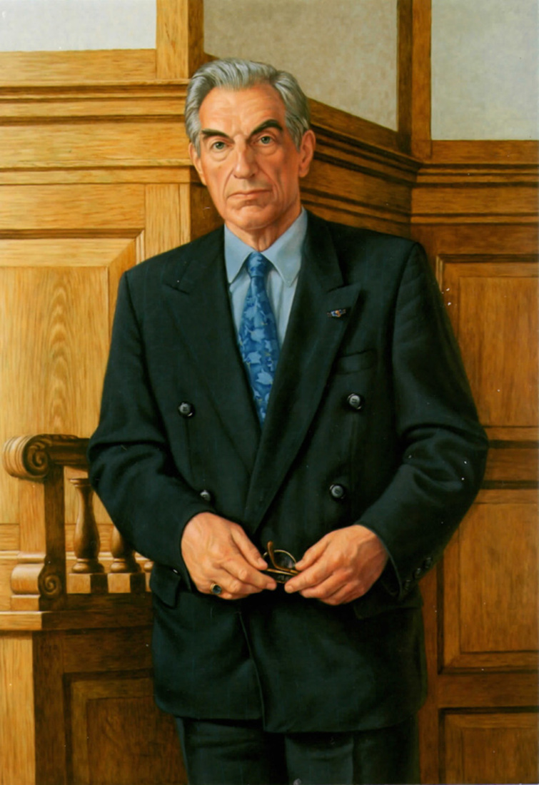portret van de curator van de Groningse universiteit
