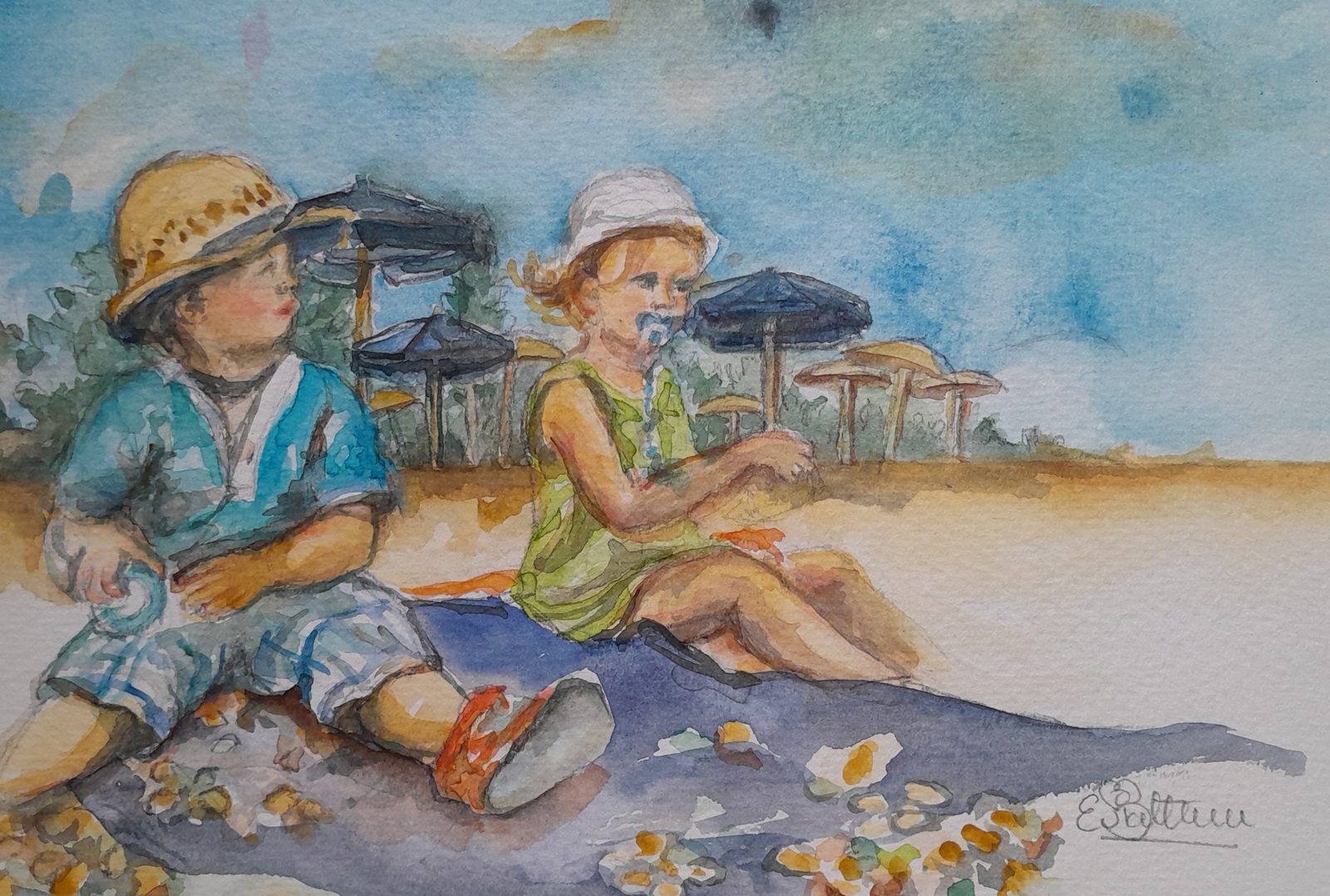 Kinderen aan het strand