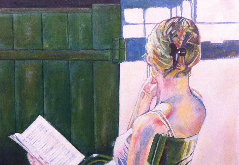 Lezende vrouw (Verkocht)