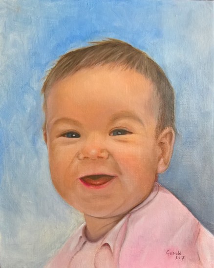 Kinderkopje op canvas