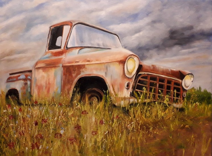 the car in the field 