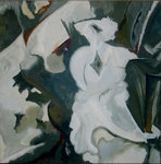 Bij mijn eerste werken liet ik mij inspireren door de lijnen en vormen op stenen, die ik in de natuur zocht. Later (na masterclass botanisch tekenen) werd het meer figuratief met afbeeldingen van bloemen en mensen.