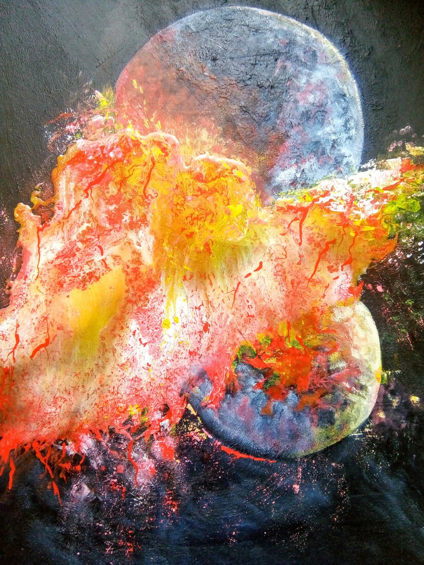 Botsing tussen twee planeten