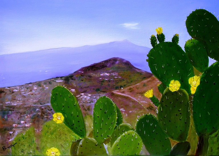 Zicht op Etna in Sicilië