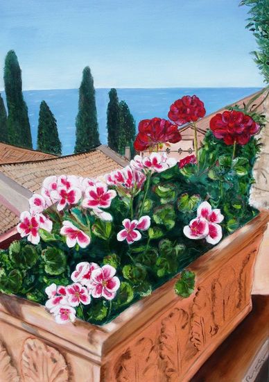Geraniums op Sicilië