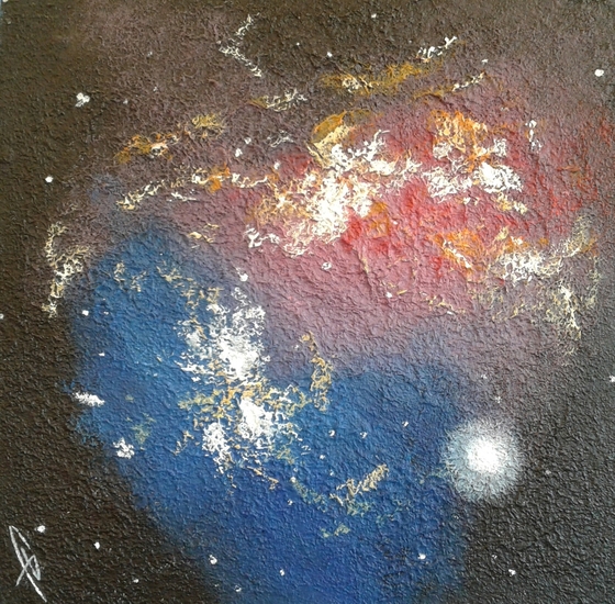 Rode nevel met sterren