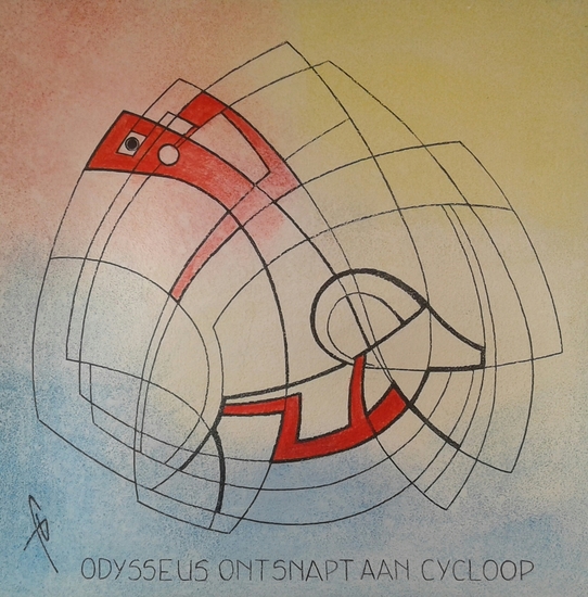 Odysseus ontsnapt aan cycloop